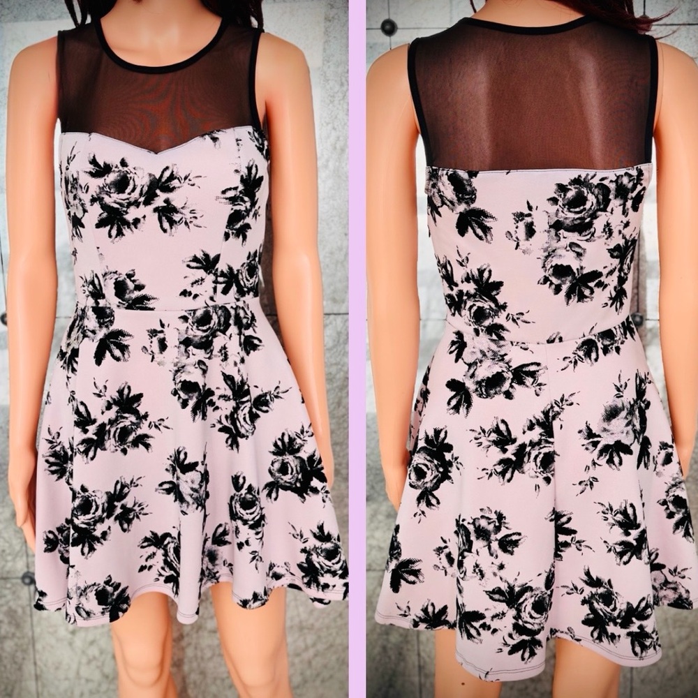 Trixxi Black Floral Mini Dress - Picture 2 of 12